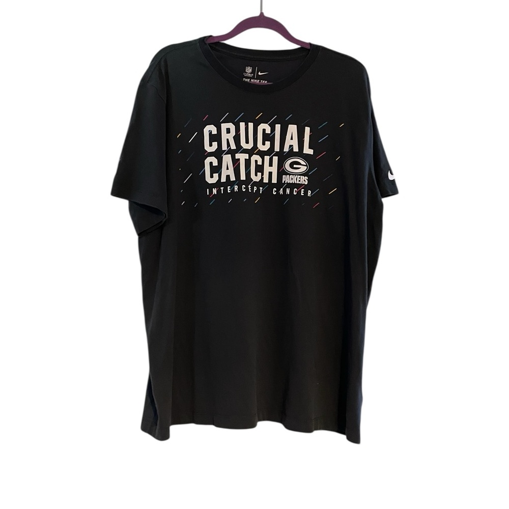 Green Bay Packers Team-Issued Crucial Catch Grey Dri-Fit Short Sleeve Shirt -XXL